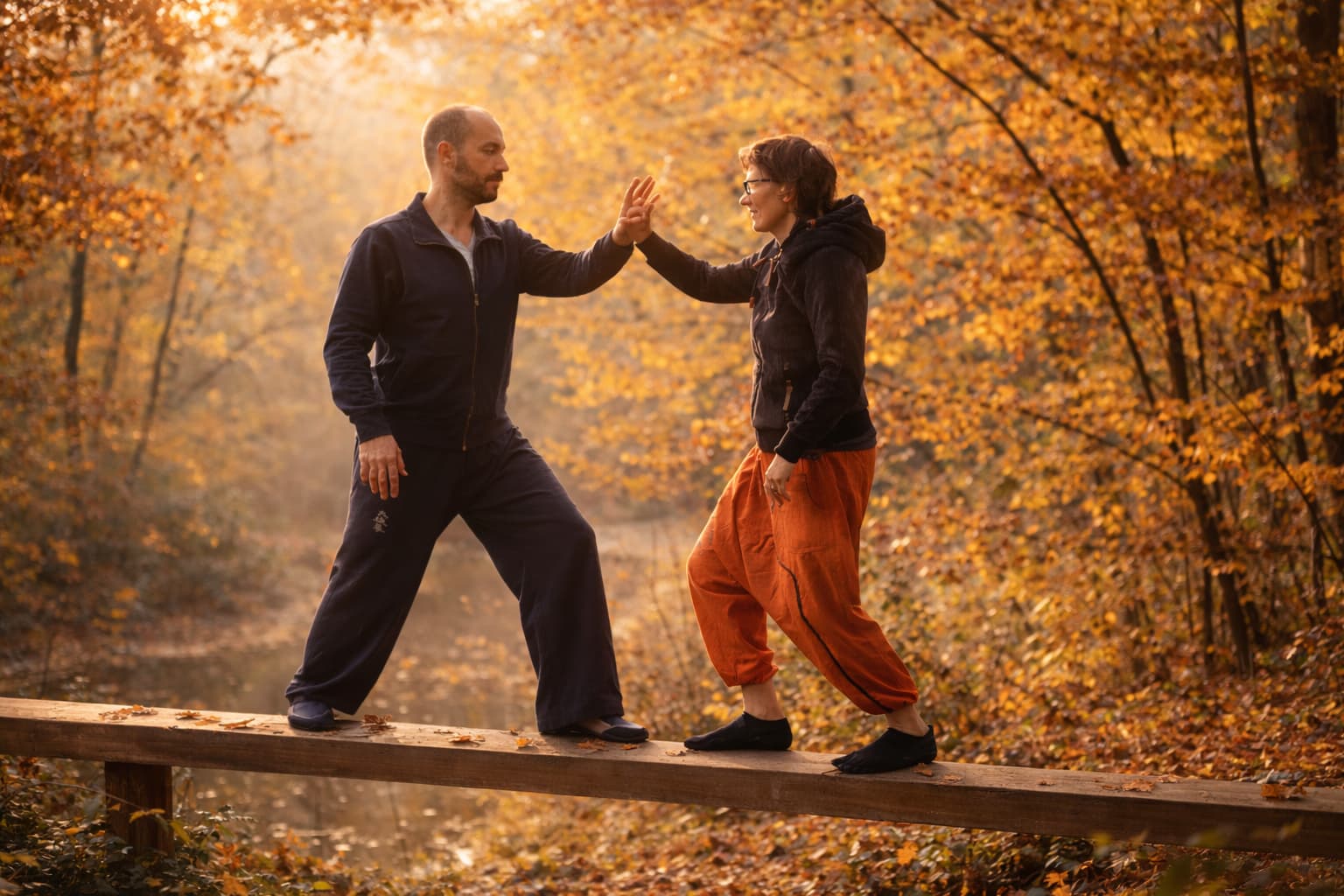 Balans in Taiji tai chi yin yang tao